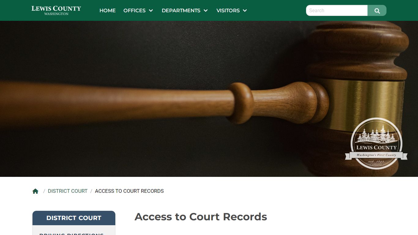Access to Court Records - Lewis County, Washington